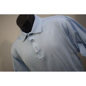 Bobby Jones Golf Polo Blue Short Sleeve Performance Cotton Mens Size Medium
